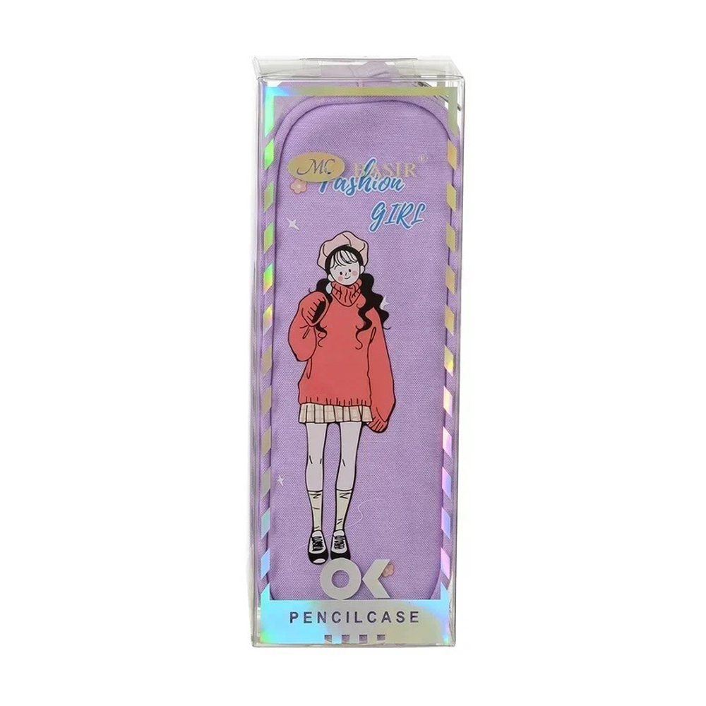 Пенал-косметичка Basir без наполнения, 22*7,5*4,5 см, серия "Модница", ассорти