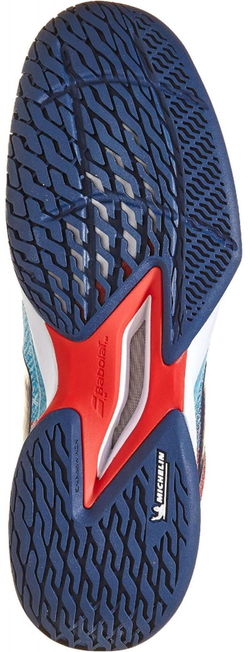 Мужские кроссовки теннисные Babolat Jet Mach 3 All Court Men- white/estate blue