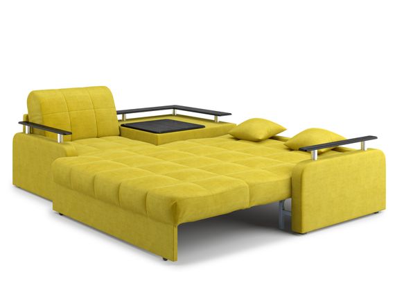 Диван угловой с Баром Денвер 1,6 - Velutto 28 оливковый/ коричневая накладка