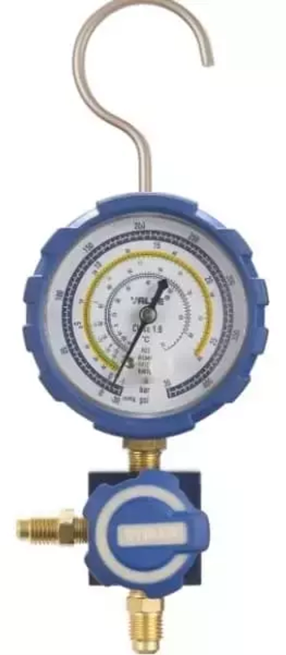 Манометрический коллектор Value VMG-1-U-L ( (R22, R134a, R407C; R410A; 1 вентильный, манометр низкого давления 68мм; без шлангов)