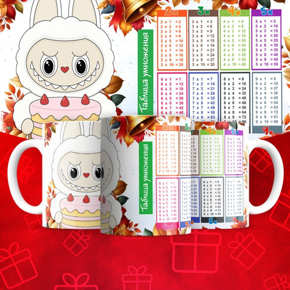 Лабубу с таблицей умножения