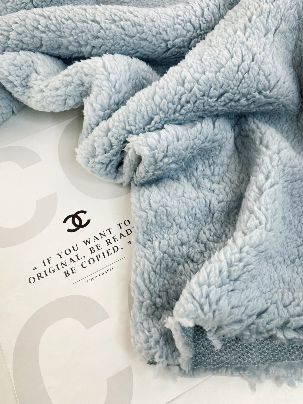 ГОЛУБОЙ - Шерпа с мягким завитком (1250)