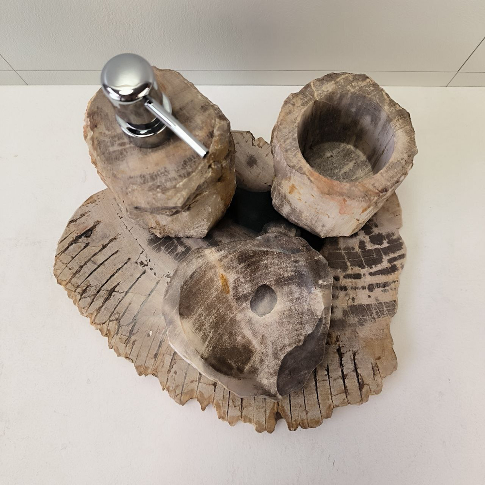 Набор из окаменелого дерева 4 предм Fossil Set NF-63294 поднос 149