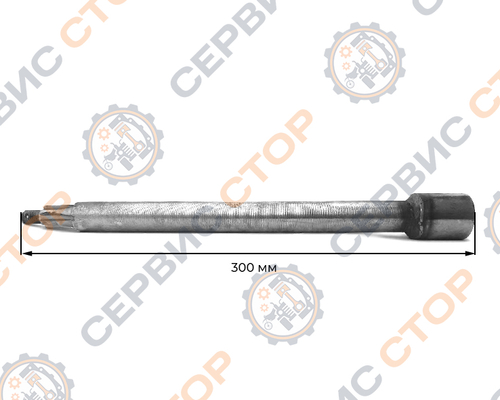 Вал приводной L-300 мм (шпонка/шлицы) роторной косилки к мотоблоку КРЗ-М1, КР-02, MRP-800