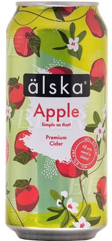 Сидр Алска Зеленое Яблоко / Alska Apple 0.44 - банка