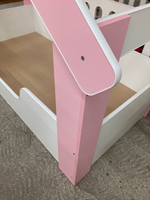 Кровать Теремок Бэби белый/розовый 800*1600