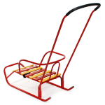 Санки "Ветерок №2" (с толкателем), цвет алый