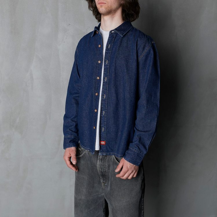 Рубашка мужская Dickies Lightweight Denim Shirt артикул:DK0A88GY0DD1 - купить в магазине Дайс