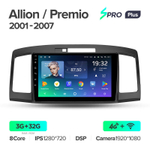 Teyes SPRO Plus 9" для Toyota Premio, Allion  2001-2007