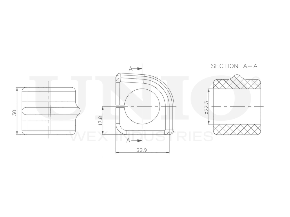 Втулка переднего стабилизатора UNIO RMP-10029