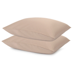 Набор из двух наволочек из сатина светло-коричневого цвета из коллекции essential, 50х70 см