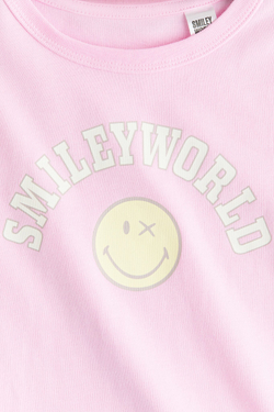 H&M Футболка с принтом, розовый