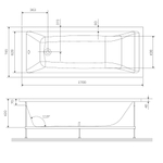 Каркас для ванны 170х75 см AM.PM Gem W93A-170-075W-R Серый