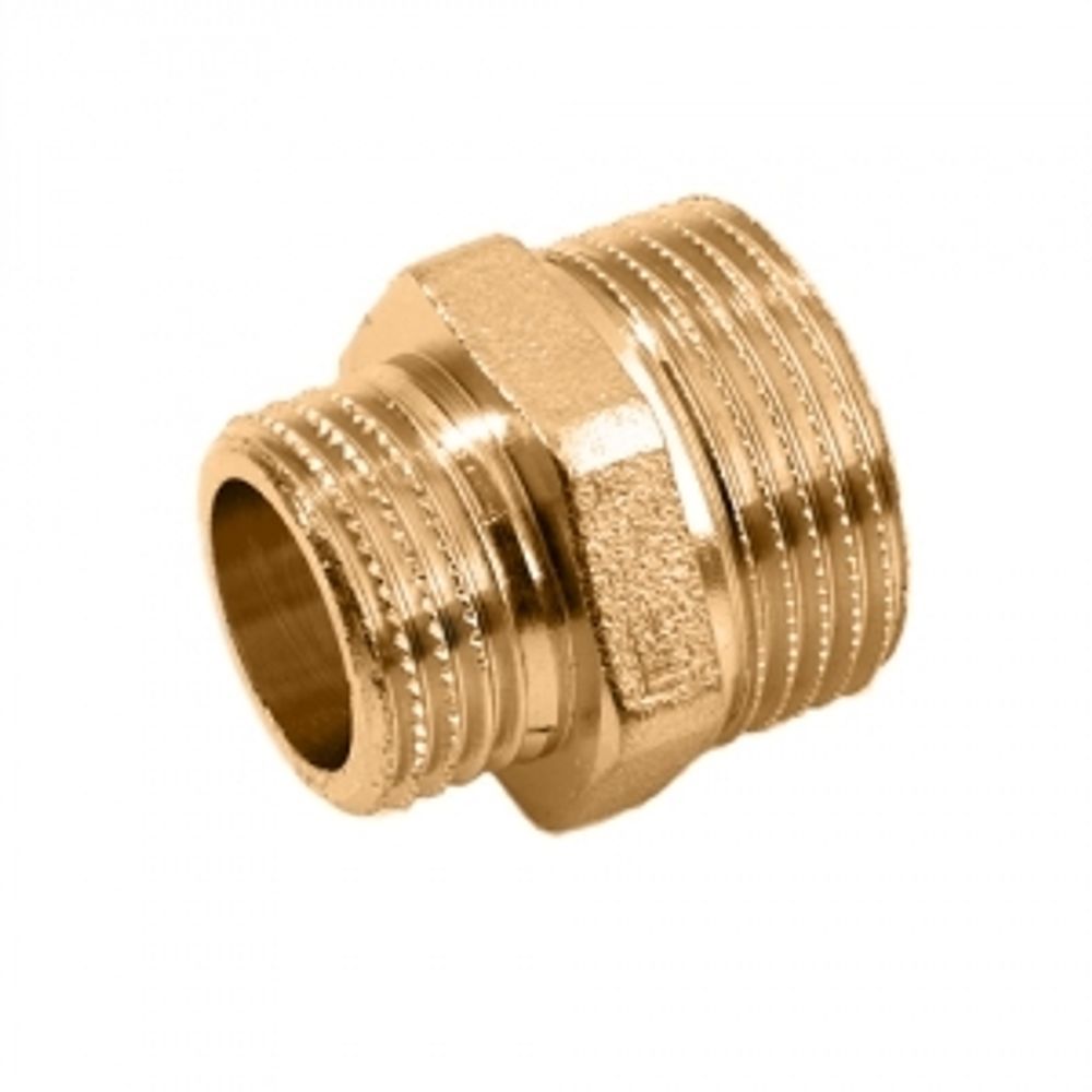 Ниппель латунный резьбовой переходной STOUT - 1&quot;1/2 x 3/4&quot;