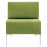 Кресло мягкое "Хост" М-43, 620х620х780, без подлокотников, экокожа, светло-зеленое