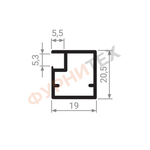 Профиль рамочный FP.17 узкий 19 мм L=3000, Золото матовое