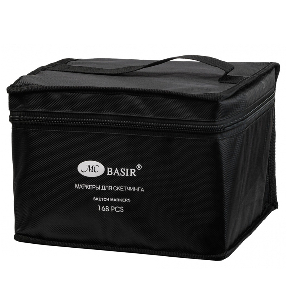Маркер для скетчинга, двусторонние, Basir, четырёхгранные, 15 мм, спиртовые, 168 шт