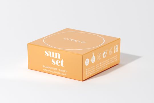 Твердый шампунь Cirkle SUNSET для всей семьи, 50 г / CIRKLE sunset family solid
