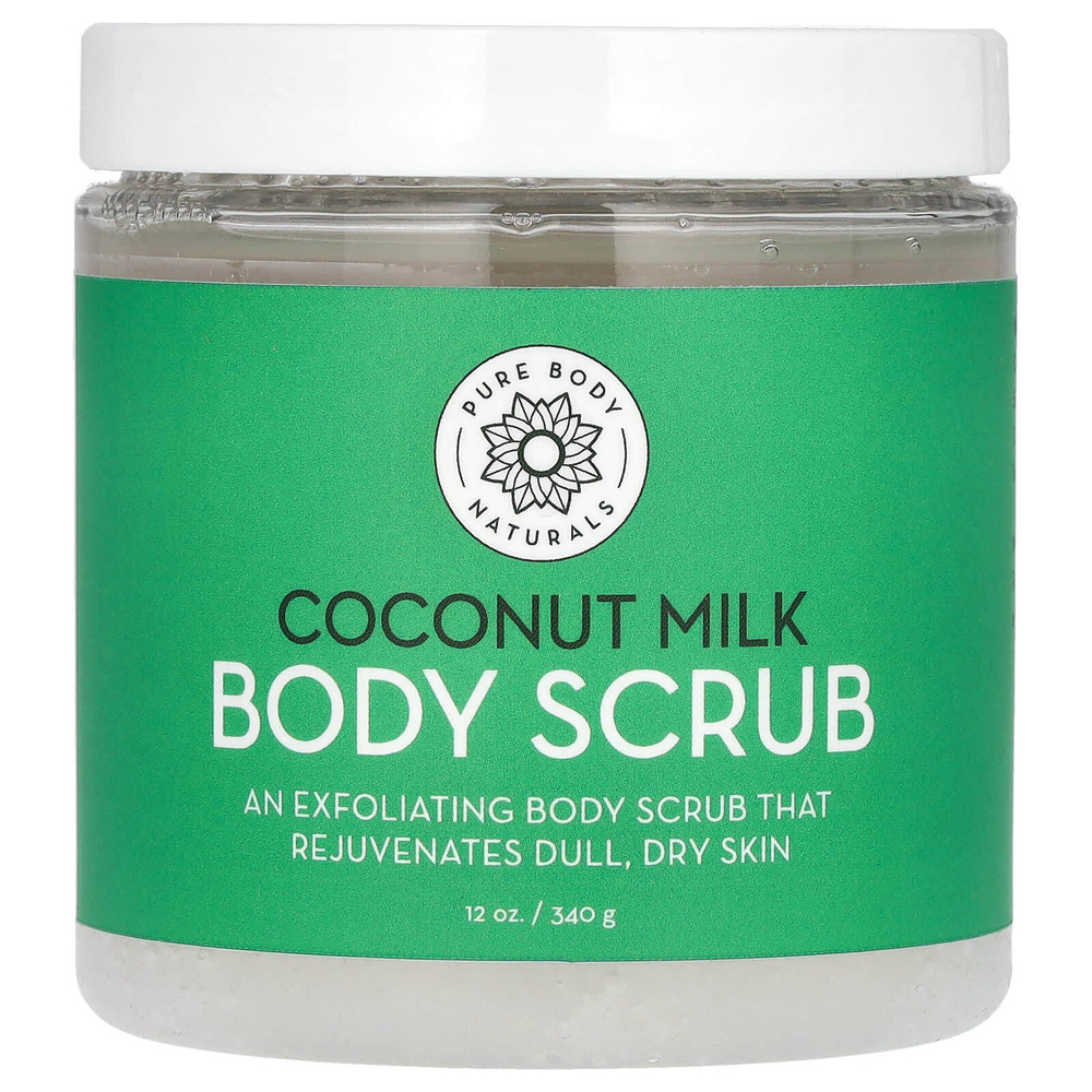 Pure Body Naturals, скраб для тела с кокосовым молоком, 340 г (12 унций)