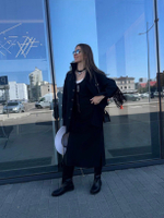 Платье шелковое Большевичка черное