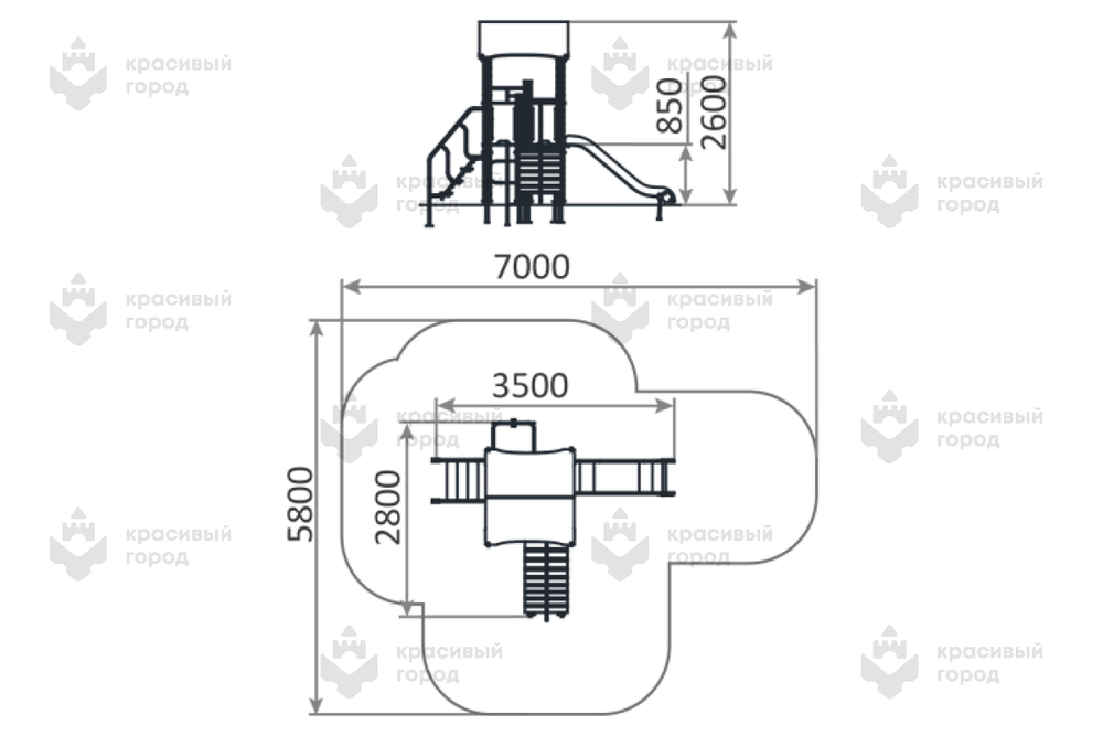 Спортивно-игровой комплекс Спортивный городок тип-3