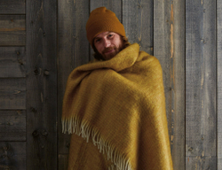 Плед 130х200 Blanc des Vosges Diana miel желтый