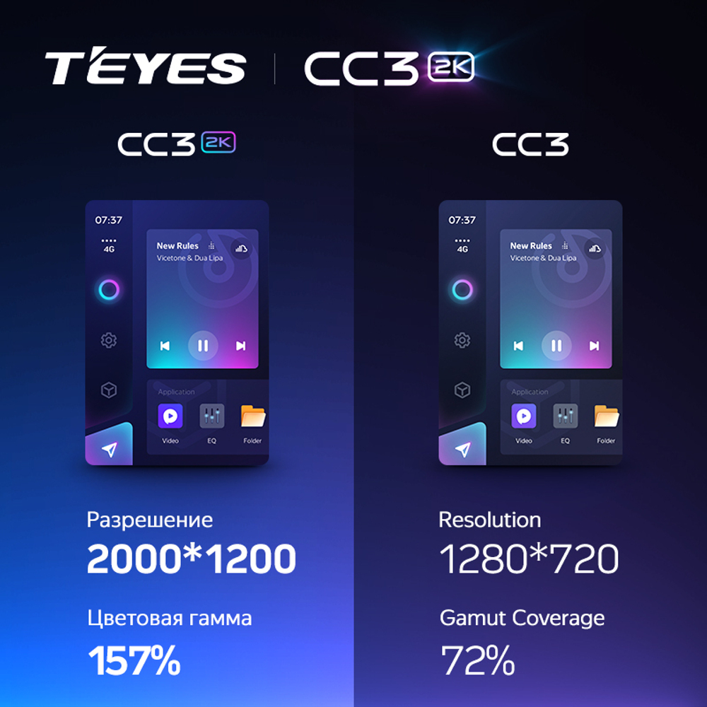 Teyes CC3 2K 9"для Toyota Corolla, Auris 2017-2018