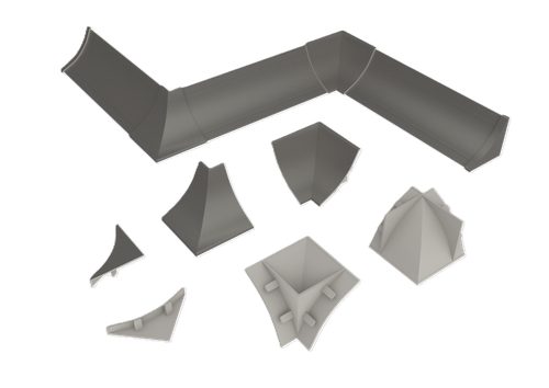 ЦБ063402 Заглушки к плинтусу Korner LB 23 20-23-4-6014 (оттава) (комплект) КДМ