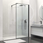 Душевая перегородка Walk-In VSW-1HS800CLB, 800*2000,черный матовый, стекло прозрачное