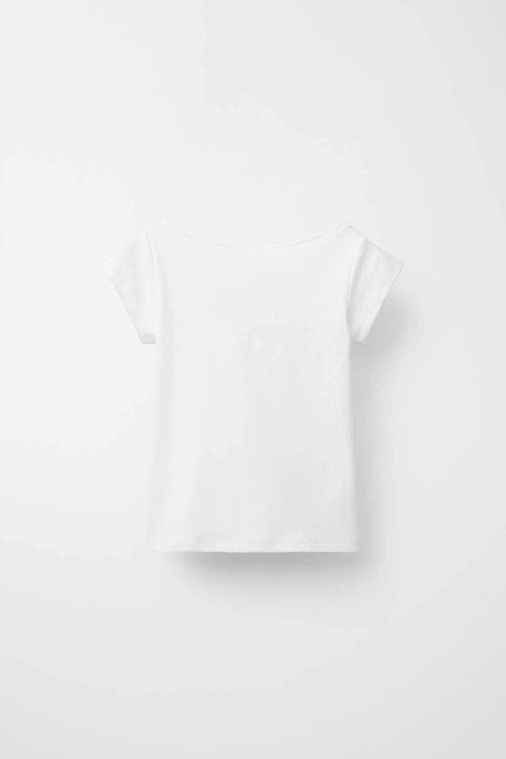 ZARA ФУТБОЛКА С ПРИНТОМ, БЕЛЫЙ