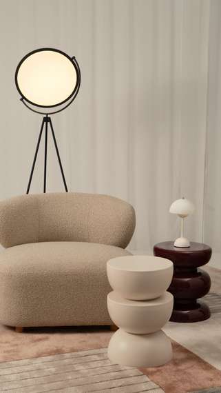 Кофейный столик Prosper Ø35х41 см, бордовый глянец