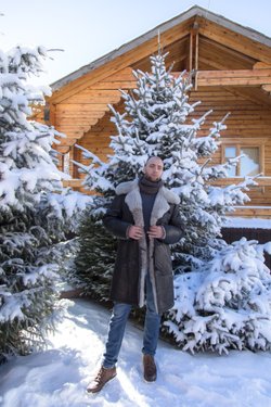 мужской тулуп из овчины