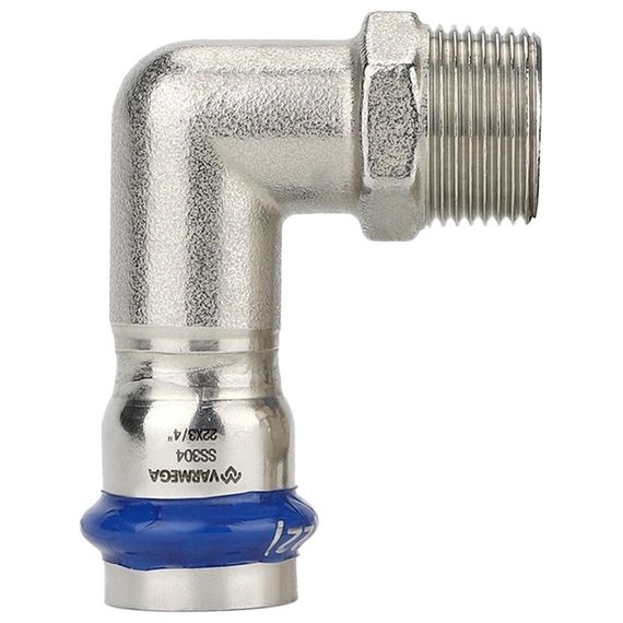 Угольник VARMEGA раструбный Inox Press НР 28x3/4quot;