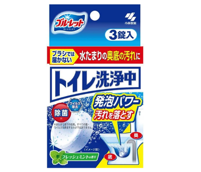 Таблетки для дезинфекции, удаления загрязнений и запаха в сливном отверстии унитаза 1 шт Kobayashi