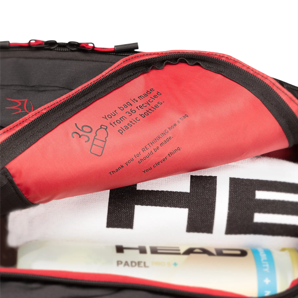 Сумка для падел Head Coello Pro X Padel L Black 2025, дуффл от Arturo Coello