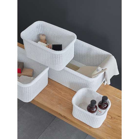 Набор из 4-х корзин для хранения sustainable collection, молочный