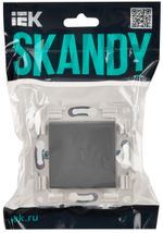 SKANDY Выключатель 1-клавишный с индикацией 10А SK-V07Gr серый IEK