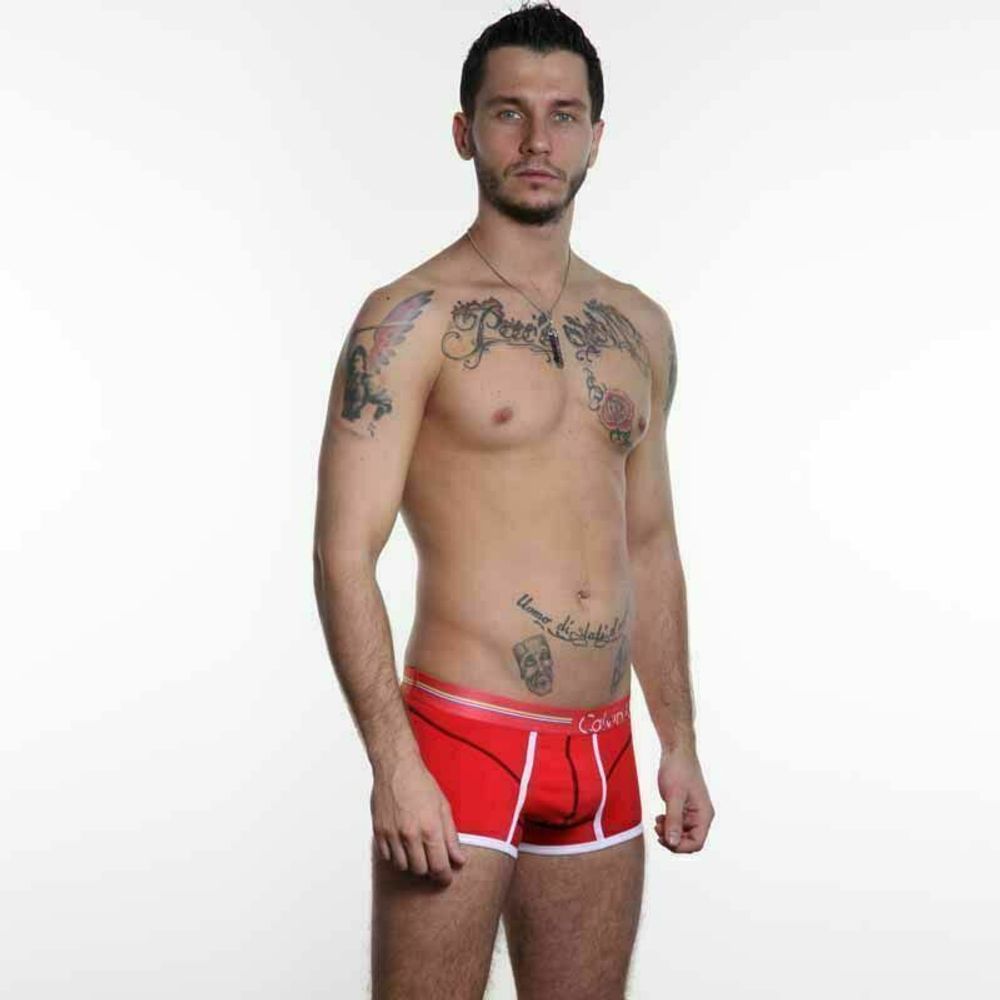 Мужские трусы хипсы красные Calvin Klein Bold Red Boxer