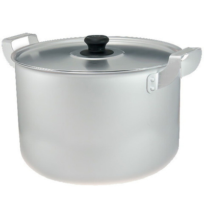 Кастрюля алюминиевая 10л с крышкой, глубокая, 2 ручки