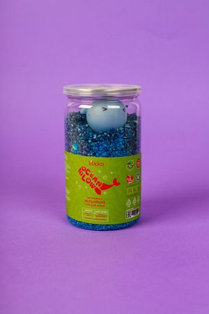 Мерцающая соль для ванны "Ocean Glow", 420г, морской бриз, вода синяя/фиолетовая