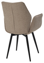 Стул М-City DISAUR Грин поворотный на поворотный на 360 градусов, Ns-04 Крем, букле, Черный каркас