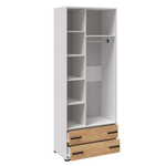 Шкаф распашной для одежды Лючия белый/дуб крафт золотой Микон