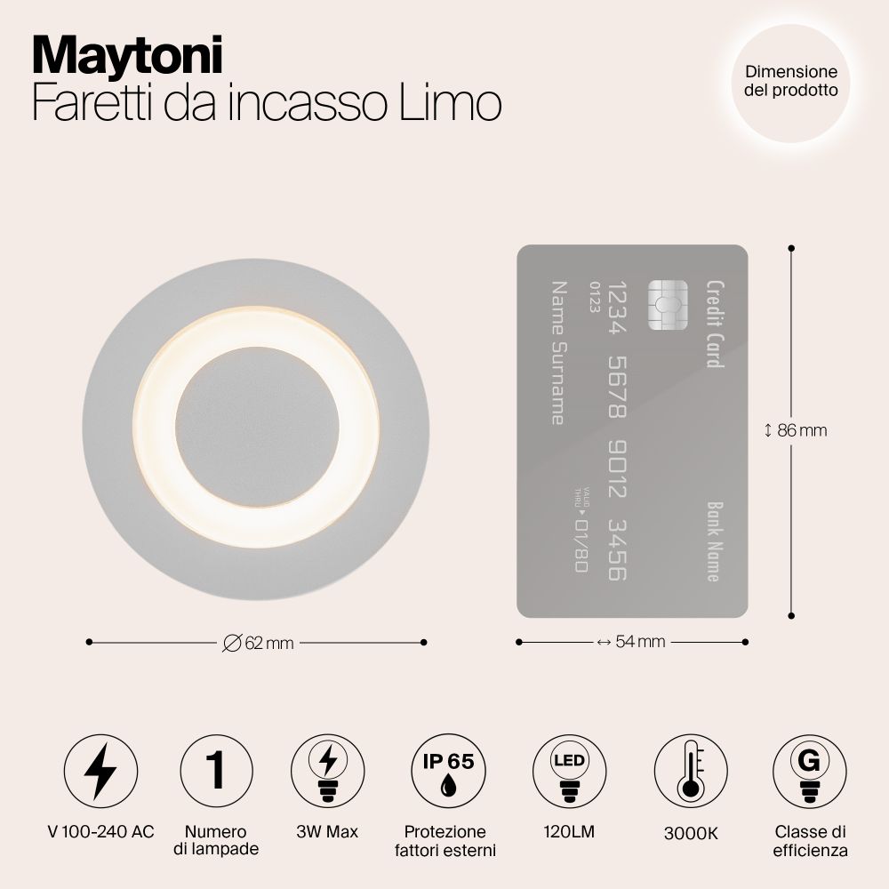 Встраиваемый светильник Outdoor O037-L3W3K