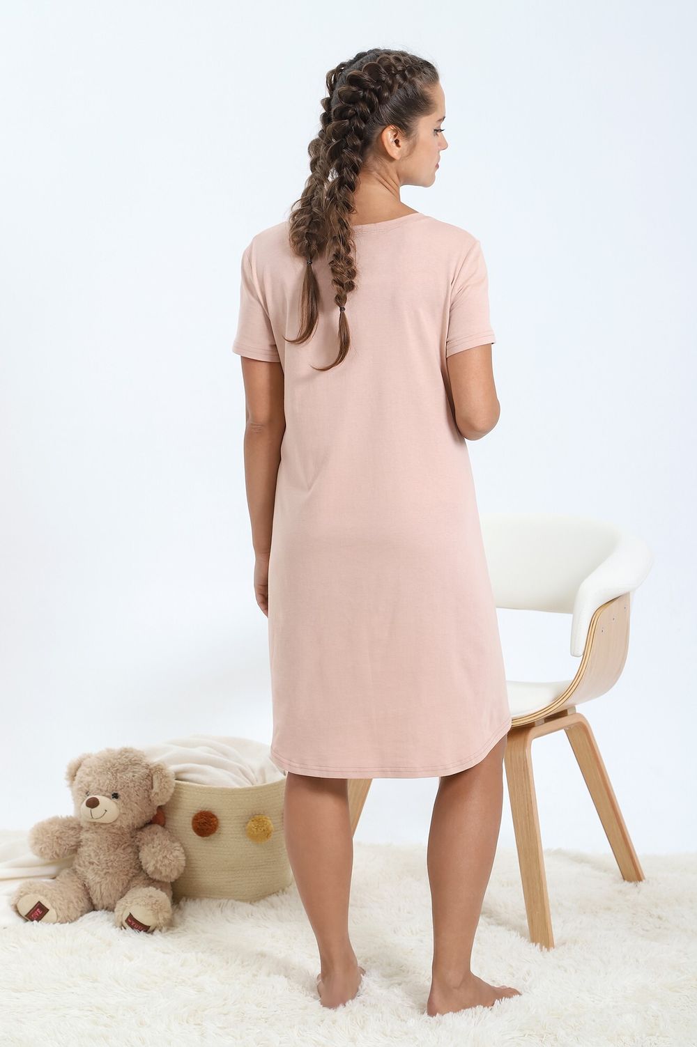 Сорочка ночная женская Хлопушек-1 Виотекс БЕЖЕВЫЙ