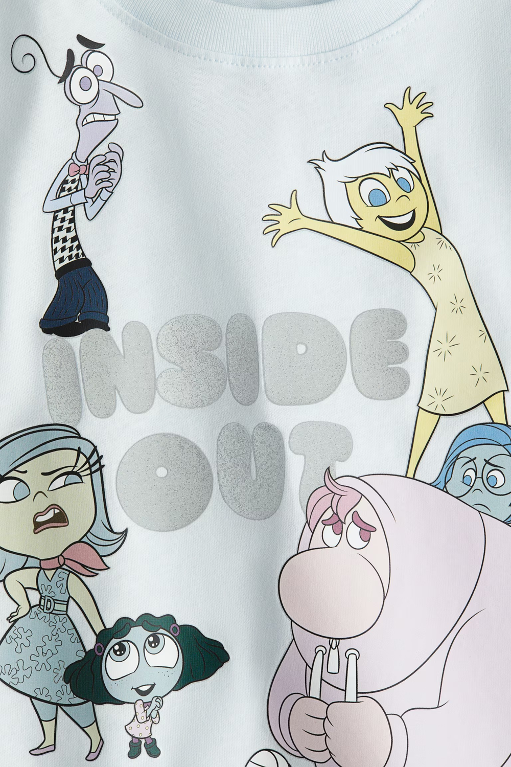 H&M Футболка из хлопка с принтом, голубой