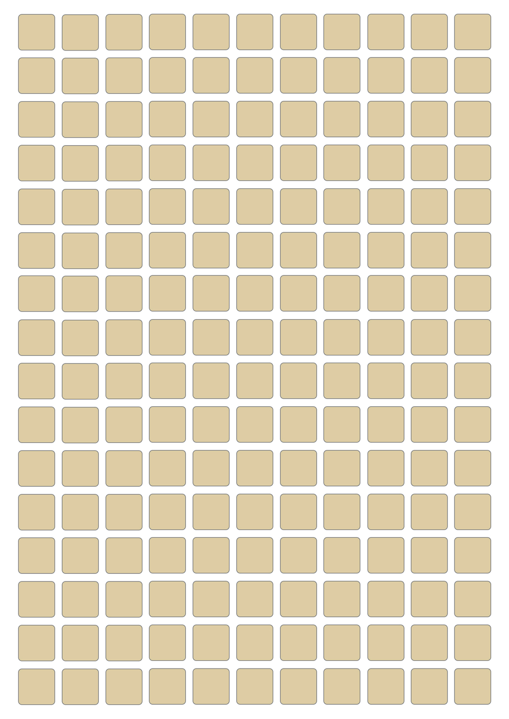 Виниловые наклейки для маркировки Policomprint М14, 10х10 мм. 176 шт.