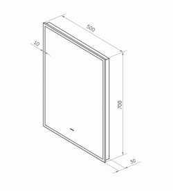 Зеркало с подсветкой "Sorrento 500x700" AM-Sor-500-700-DS-F