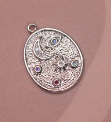 Подвеска медальон 20х14 мм глаз