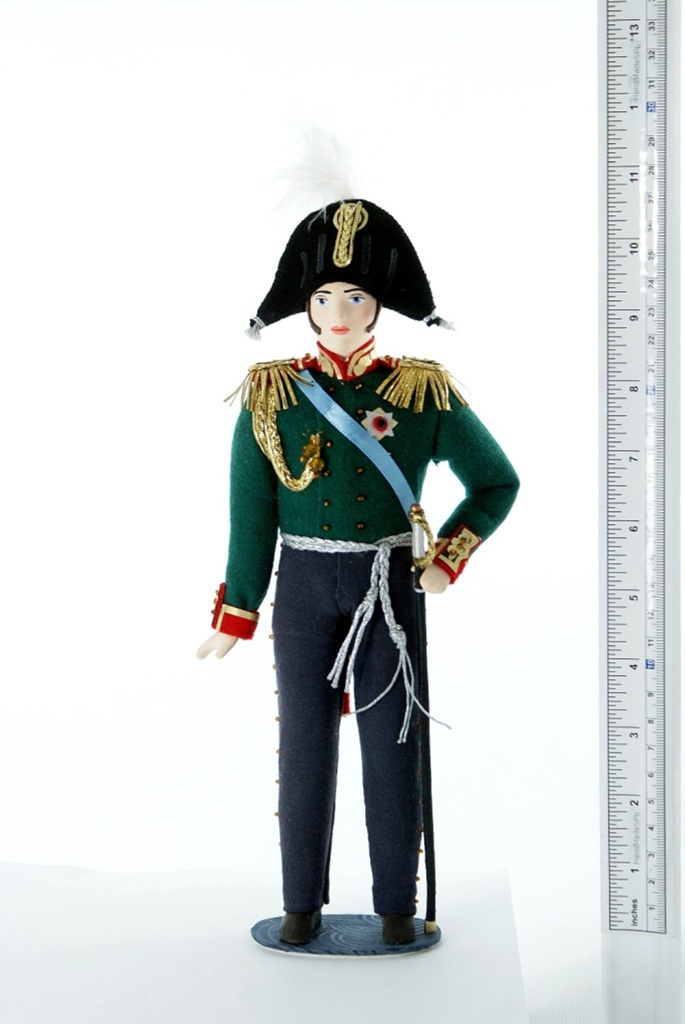 Кукла интерьерная. Пехотный генерал. Военный костюм. 1812 г. Россия