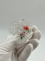 Миниатюрная декоративная корзина из стекла